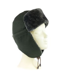 Pilot Warm Trapper Hat Snow Ski Soft Fur Hat Kaki Green - Product Image 6