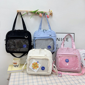 Sacs bandoulière transparents Ita multi-poches style japonais Kawaii pour femmes, avec logo personnalisé OEM ODM, vente en gros, <span class=keywords><strong>sac</strong></span> à bandoulière d'affichage Anime - Product Image 1