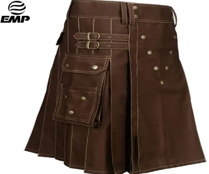 กระโปรงลายตารางขนาด16ออนซ์สำหรับผู้ชายผ้าคริลิคยาว8หลาสายหนังสก็อตแบบดั้งเดิมพร้อมหัวเข็มขัด3อัน - Product Image 6