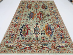 Tapis en laine noué à la main afghan fait à la main, tapis vintage pour chambre à coucher, cuisine, chambre d'enfant, ensemble coloré personnalisé pour la décoration de la maison - Product Image 2