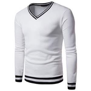 Venta al por mayor personalizado al por mayor de gran tamaño gimnasio cuello redondo 450g sudadera para hombres V cuello sudaderas - Product Image 6