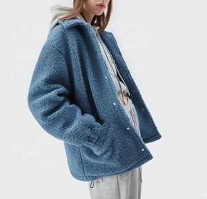 Logo personnalisé veste en polaire Sherpa de style rue haute pour femmes veste en polaire Sherpa pour femmes de mode personnalisée en plein air - Product Image 1