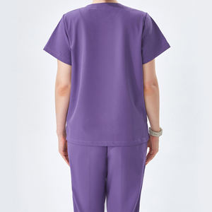 Conjunto de uniformes de hospital tejidos unisex, superventas, V con cuello en uniforme de enfermera, conjunto de uniformes médicos de higos al por mayor - Product Image 4