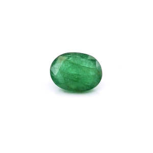 Émeraude naturelle zambienne taille coussin ovale poire 2,51 carats, pierre précieuse facettée, hauteur 8 mm, diamètre du trou 1 mm, matière diamant, traitée thermiquement - Product Image 1