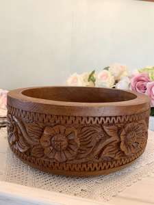 Bol de service en bois fait main personnalisé Offre Spéciale de luxe Bol de service alimentaire en bois personnalisé Bol à mélanger décoratif - Product Image 4