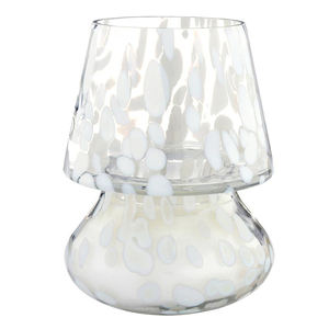 Bougie en verre blanc élégante, porte-bougie décoratif pour la maison, les événements et la décoration intérieure - Product Image 4