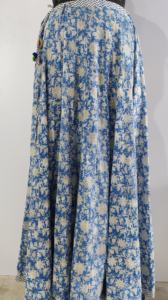 100% pur coton décontracté Maxi jupe cercle complet cravate taille doux fluide a-ligne conception motif floral écologique respirant - Product Image 5