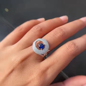 Nouveau personnalisable 12,3,4,5 Ct DEF VVS diamants blancs cultivés en laboratoire 10K 14K 18K Solitaire bague de fiançailles en or pour les fêtes - Product Image 4