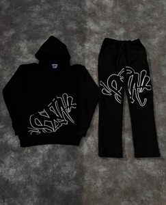 ชุดวอร์มทรงแบ็กกี้เอวสองชั้นสำหรับผู้ชายชุดวอร์มมีฮู้ดพร้อมกางเกงขาบานสำหรับฤดูใบไม้ผลิผลิตตามสั่ง - Product Image 5