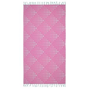 Serviette turque en tissu éponge Gem, Jacquard, Turquoise, 36x66 pouces - Product Image 2