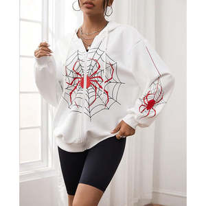 Impression de LOGO personnalisée 100% coton coréen loisirs français éponge décontracté poids lourd fermeture éclair sport à capuche unisexe - Product Image 3