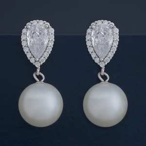 Boucles d'oreilles en argent 92,5 avec perles - 183054 - Product Image 1