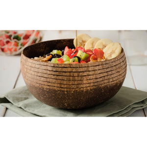 Tazón de cáscara de coco a granel, precio barato, artesanía hecha a mano para ensaladas de frutas, listo para enviar, fabricante de Vietnam - Product Image 5