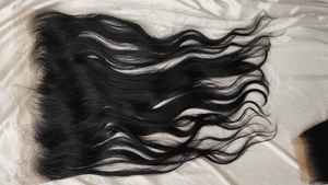 Cheveux humains vierges indiens bruts pré-plumés transparents 4x4 5x5 6x6 fermeture en dentelle frontale 13x4 13x6 cuticule alignée cheveux bruts - Product Image 6