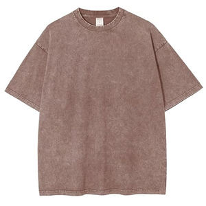 Drop Shoulder Camiseta cuello redondo ligero de manga corta Camisetas para hombres y mujeres - Product Image 5