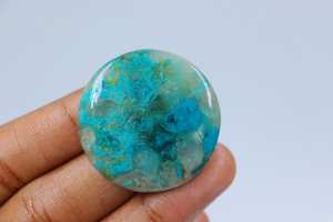 ¡100% crisocola natural de Grado Superior Flatback cabujón piedra preciosa calibrada tamaños sueltos calidad Wow! - Product Image 3