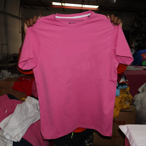 Fabricant de vêtements de haute qualité t-shirt pour hommes Logo personnalisé conception solide tricoté à la main 100% coton Stock Lot t-shirt pour hommes - Product Image 5