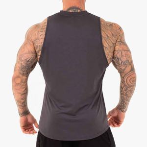Haute qualité OEM vêtements de sport hommes sans manches entraînement débardeur musculation gilet Muscle Fit Singlet à la mode haute couture - Product Image 6