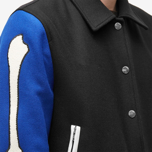 Vente en gros Vestes unisexes Vierges en cuir Letterman Baseball College pour hommes - Product Image 5