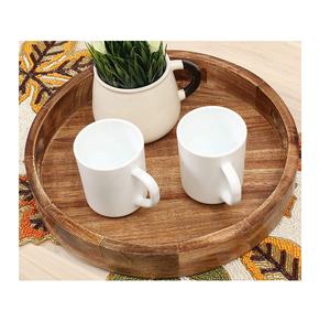 Plateau de service en bois d'acacia de haute qualité Design classique Hot Seller pour la maison ou l'hôtel - Product Image 5