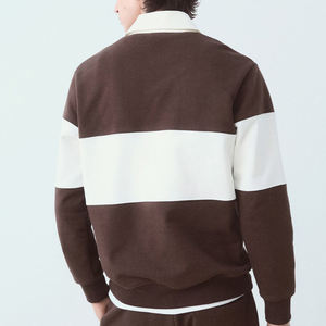 Sweat-shirt pour homme printemps-automne 2025, sweat-shirt lourd à col rabattu, ample, uni, sweat-shirt à capuche - Product Image 6