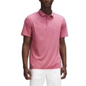 Chemise polo pour homme en coton polyester de haute qualité, 220 grammes, à séchage rapide, unie, avec logo personnalisé - Product Image 1