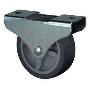 Caster Wheel Box Caster 30mm Diameter 35kg Load Capacity Thermoplastic Rubber Roller with BS Mounting Plate - Product Image 1