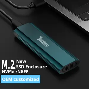 M16 USB 3,1 Gen 2 10Gbps M.2 NVMe SATA SSD Caja de disco duro NGFF NVMe Caja de disco para almacenamiento SSD