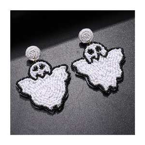 Wholesale New Halloween Christmas Accessories Gold Plated Pumpkin Skull Drop Earrings Trusted Wholesaler - Product Image 5