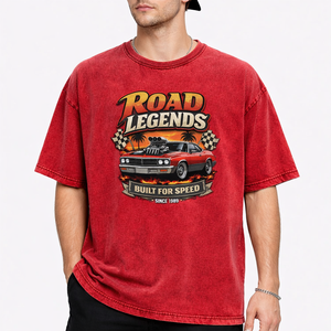 Chemise vintage surdimensionnée pour homme, effet délavé, 100% polyester ou coton, t-shirt graphique streetwear, logo personnalisé disponible, unisexe, OEM ODM - Product Image 4