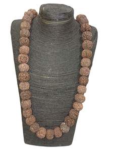 5 mukhi nepali rudraksha Mala 54เม็ดสีดำธรรมชาติที่ดีที่สุดได้รับการรับรองการป้องกันที่สมบูรณ์แบบ - Product Image 3