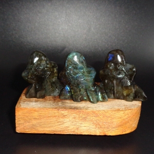Cristaux de Labradorite de guérison naturelle, fantôme artisanal, Statue, décoration de bureau, maison, cadeaux de noël, pierres Chakra, vente en gros - Product Image 6