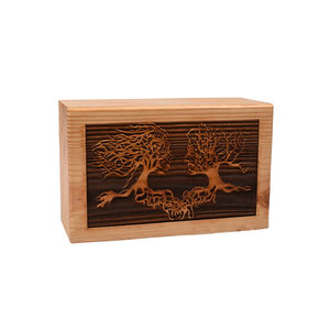 Urna de madera de teca India hecha a mano, palisandro, grabado personalizado, modelo de estilo Animal, patrón para decoración del hogar, regalo perfecto - Product Image 1