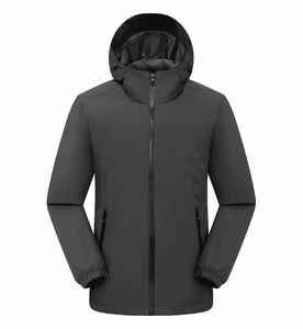 Veste de sport unisexe légère, coupe-vent, imperméable, respirante, à col montant, tricotée, séchage rapide, pour course à pied, randonnée en extérieur, avec capuche et fermeture éclair - Product Image 2