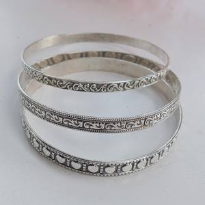 สร้อยข้อมือคู่รักสไตล์วินเทจธรรมชาติมาใหม่ชุบเงิน3ชุดกำไลข้อมือคริสเตียนบาฮามาส - Product Image 3