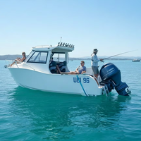 UBI 87 Bateau personnalisé de 8,25 m pour 7 passagers, moteur hors-bord essence, cabine en aluminium, catégorie Cuddy, pour la pêche, les activités fluviales et le divertissement
