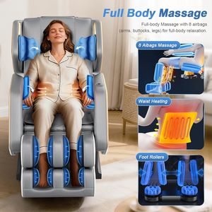 Sillón de Masajes de Cuerpo Completo de Alta Calidad, Práctico, con Gravedad Cero, Shiatsu, Reclinable, con Rieles, Masajes, Calefacción y Bluetooth - Product Image 3