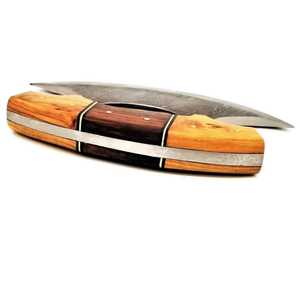 Couteau de Chef Ullu fait à la main personnalisé couteau de Chef de cuisine Ullu couteau de cuisine manche en bois d'olivier avec étui en cuir - Product Image 4