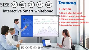 2024 новая умная плата 65 дюймов сенсорный экран цифровая плоская панель интерактивный рекламный щит смарт-доски для внутреннего цифрового экрана