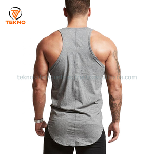 Débardeur d'entraînement de gymnastique sans manches à séchage rapide pour hommes en coton fibre de bambou vêtements de fitness en maille vêtements de Offre Spéciale service OEM - Product Image 4