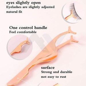 อุปกรณ์ต่อขนตาสแตนเลสสตีลแบบเรียบง่ายสีโรสโกลด์อุปกรณ์ต่อขนตาเพื่อความงามใช้งานง่ายปรับแต่งได้ตามต้องการ - Product Image 6