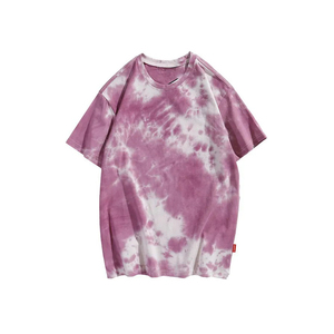 Camiseta de gran tamaño informal con estampado teñido de corbata para hombre de alta calidad con mangas cortas a la venta a precios baratos - Product Image 1