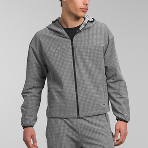 เสื้อฮู้ดผู้ชายกันลมมีซิปสไตล์ไฮสตรีทพร้อมโลโก้ปักตามสั่ง - Product Image 1