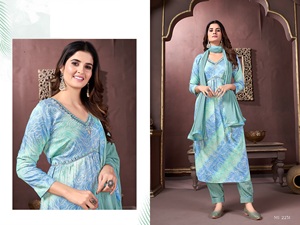 Rayon Kurti de qualité supérieure avec ensemble Dupatta travail manuel entièrement cousu pour adultes vente en ligne de qualité d'exportation - Product Image 3