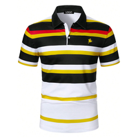 Polo de luxe décontracté pour hommes 100% coton haute qualité imprimé rayé marque personnalisée logo brodé Premium broderie 3D