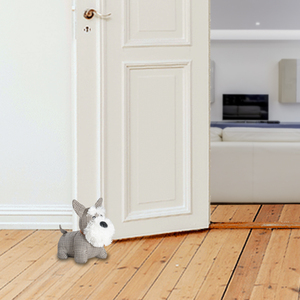 Topper per cani in tessuto a righe da 1.2kg marrone grigio nero per porte e finestre per decorazione domestica - Product Image 3