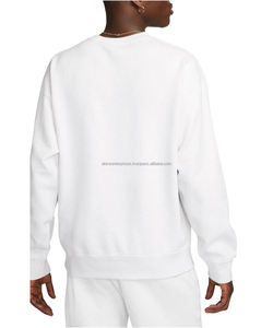 Sudadera Extra Grande de Felpa 100% Algodón de Primera Calidad para Hombre, Cuello Redondo, Diseño Sólido, Temporada de Invierno - Product Image 2