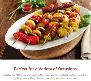 Brochettes en bambou jetables de 10 pouces-lisses, durables et de qualité alimentaire - Product Image 6