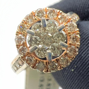 Elegante y Lujoso Anillo de Compromiso de Oro Sólido de 14k y 18k con Diamantes Naturales Reales de Alta Gama, Corte Brillante, Certificado por Terceros - Product Image 1