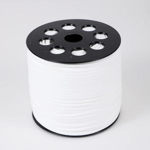 Ấn Độ Da 50 Yards Màu Trắng Da Lộn Da Dây 2.6Mm Da Lộn Ren Faux Da Dây Đối với Trang Sức Làm Hot Bán - Product Image 1